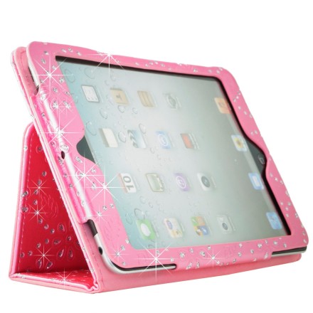 Apple iPad Bling PU Leather Case with Smart Cover Function