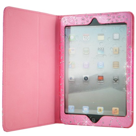 Apple iPad Bling PU Leather Case with Smart Cover Function