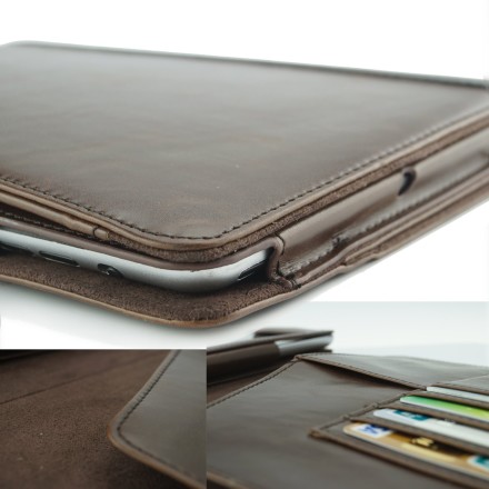 Apple iPad Mini Faux Leather Book Case (MOBY DICK – Brown)