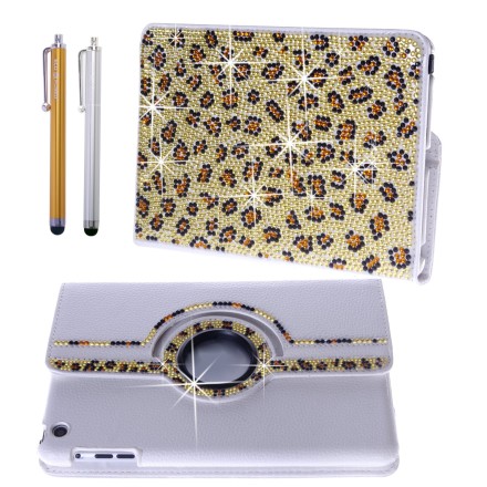 Apple iPad Mini Rotating Faux Leather Bling Case