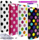 Apple iPhone 5C Flexible TPU Polka Dot Case Bundle – 9 Pieces