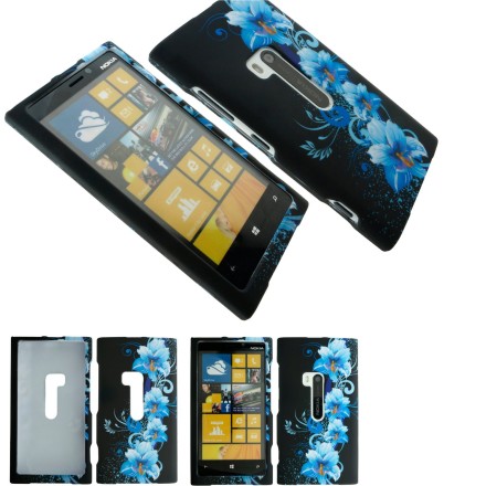 Nokia Lumia 920 Flowers Hard Case Cover Bundle