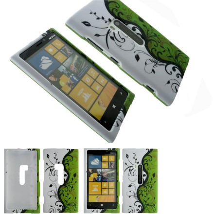 Nokia Lumia 920 Flowers Hard Case Cover Bundle