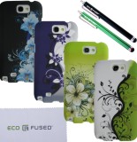 Samsung Galaxy Note 2 Flowers Hard Case Bundle – 9 Pieces