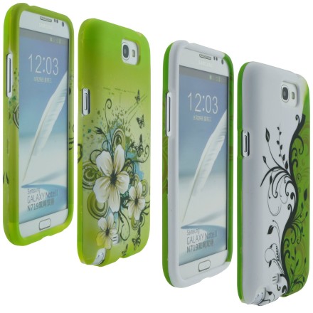 Samsung Galaxy Note 2 Flowers Hard Case Bundle – 9 Pieces