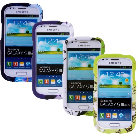 Samsung Galaxy S3 Mini I8190 Flowers Hard Case Combine Cover Bundle