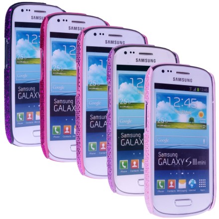 Samsung Galaxy S3 Mini I8190 Bling Hard Cover Case Bundle – 12 pieces