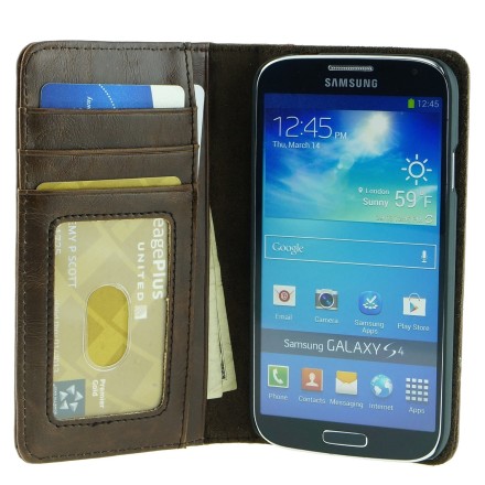Samsung Galaxy S4 I9500 Handmade Faux Leather Classic Book Series Case