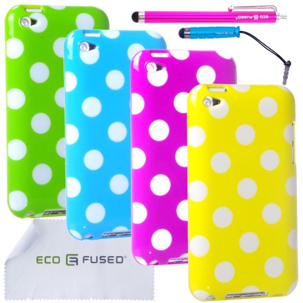 Apple iPod Touch 4 Polka Dot Case Bundle – 9 Pieces