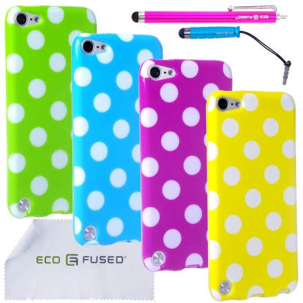 Apple iPod Touch 5 Polka Dot Case Bundle – 4 Pieces