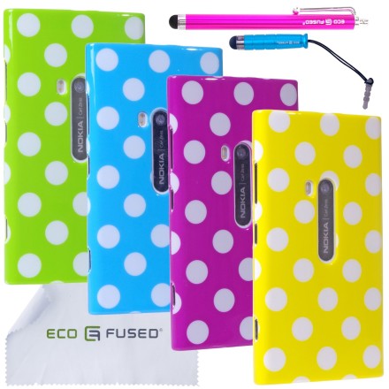 Nokia Lumia 920 Polka Dot Case Bundle – 9 Pieces