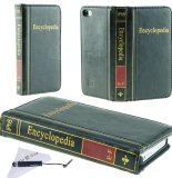 iPhone 5 / 5S Case – Faux Leather Classic Book Cover – Encyclopedia