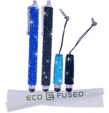 Universal Bling Stylus Pens (2 Long and 2 Short) Compatible With All Capacitive Touchscreen Devices