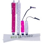 4 Universal Bling Stylus Pens (2 Long and 2 Short) Compatible With All Capacitive Touchscreen Devices