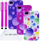 ECO-FUSED iPhone 4G/4S Bubbles Faceplate Hard Case Combine Bundle