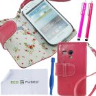 Genuine Hot Pink leather Wallet Case for Samsung Galaxy S3 MINI I8190