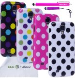 4 Polka Dot TPU Flex Gel Case Bundle for Samsung Galaxy S4