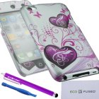 Floral Heart Snap On Cover for Apple iPod 4