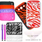 2 Hard and 4 Soft Zebra Cases Combine to Create a 2 in 1 Case for Samsung Galaxy S3 i9300
