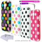 4 Polka Dot TPU Flex Gel Case Bundle for Samsung Galaxy S4 Mini I9195