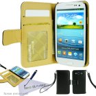 Faux Leather Wallet Case for Samsung Galaxy S3