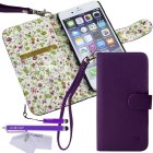 Faux Leather Cover with Floral Interior for Apple iPhone 6 Plus